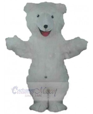 Little White Polar Bear Mascot Costume For Adults Mascot Heads