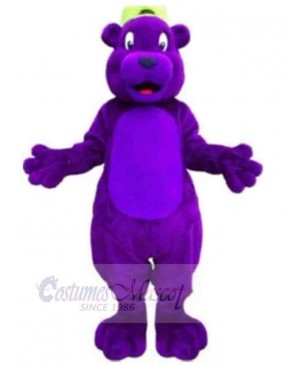 Smart Purple Bear Mascot Costume For Adults Mascot Heads