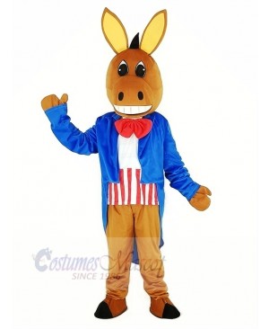 Patriotic Donkey Mascot Costume Animal	