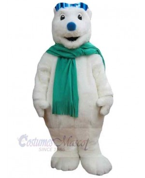 Blue Nose Polar Bear Mascot Costume For Adults Mascot Heads