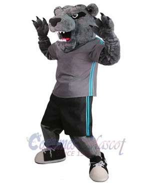 Fierce Grey Bear Mascot Costume Animal